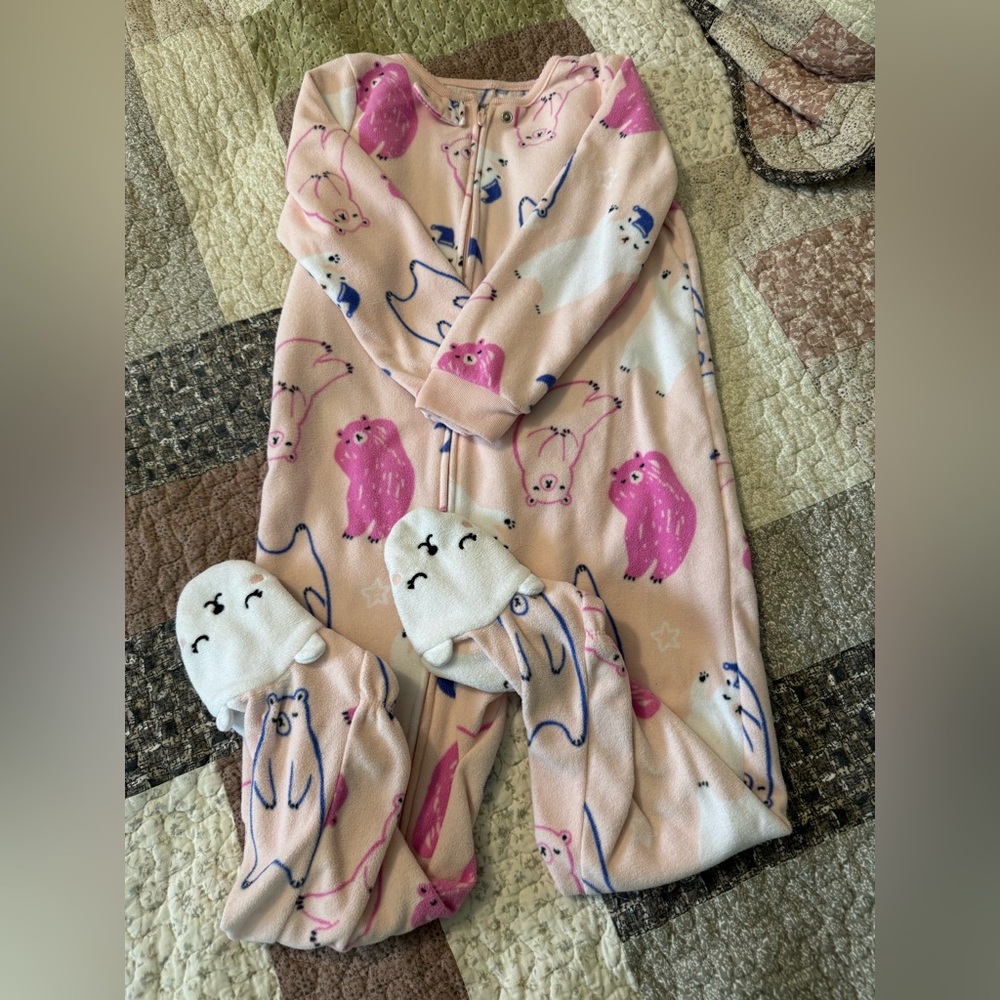 Toddler Girl’s Footsie Pajamas